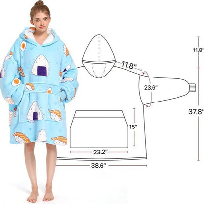 Fleece Hooded Blanket Sweatshirt