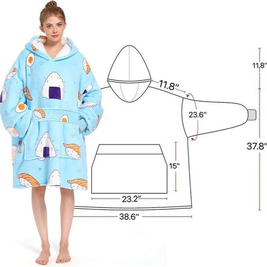 Fleece Hooded Blanket Sweatshirt