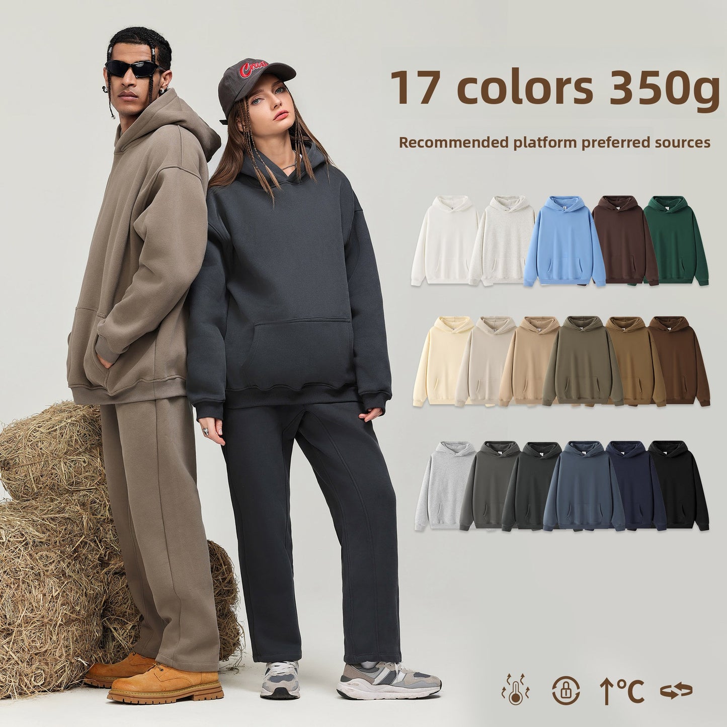 fleece hooded sweatshirt