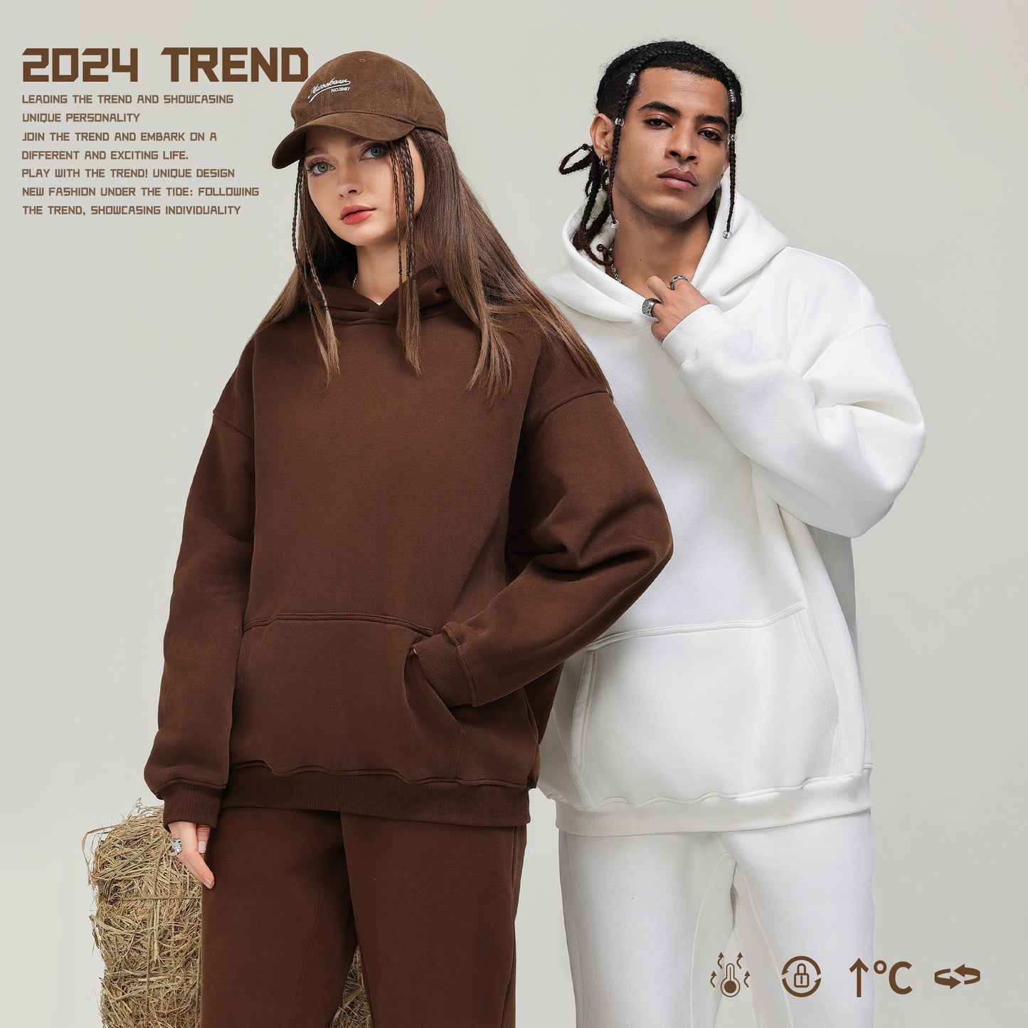 fleece hooded sweatshirt