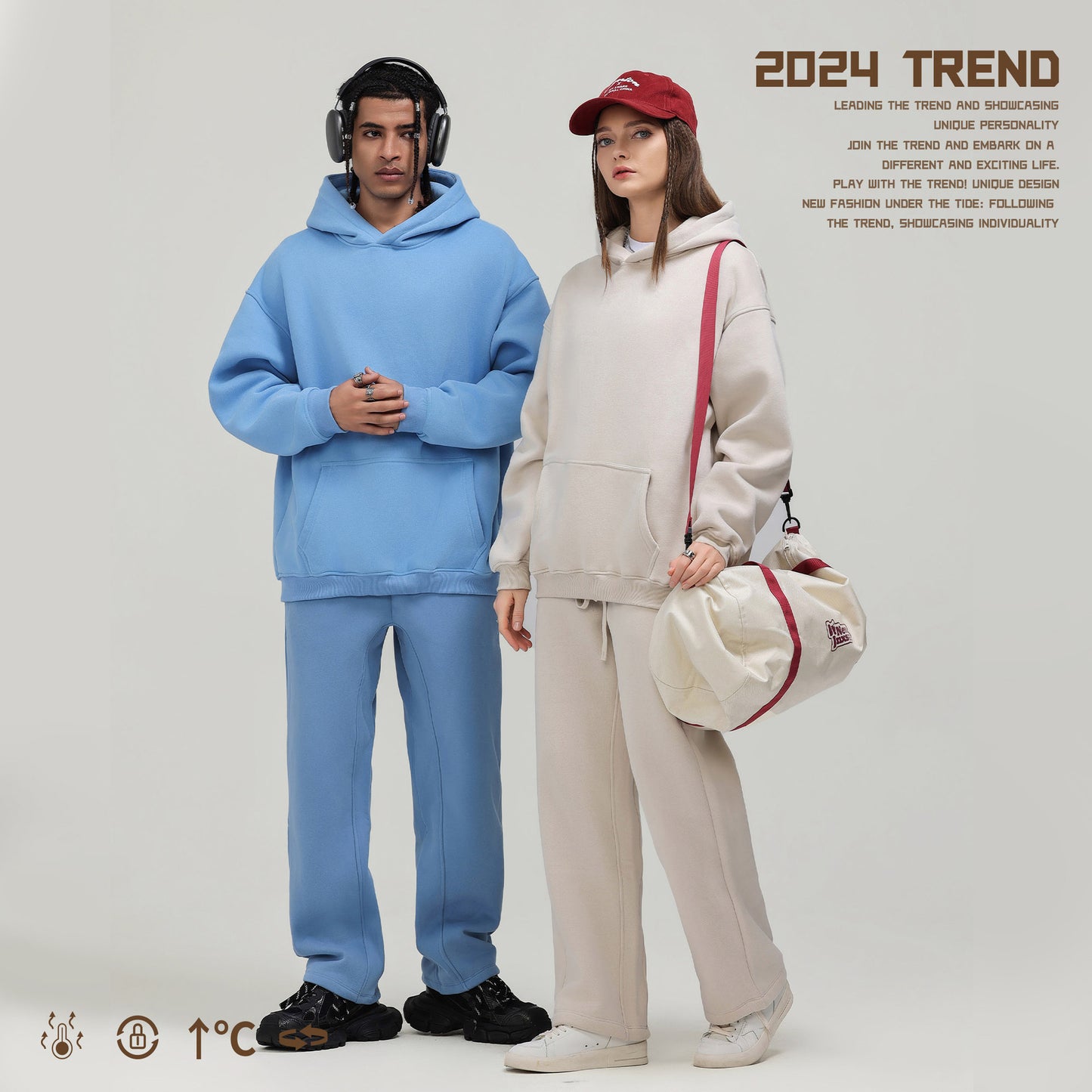 fleece hooded sweatshirt