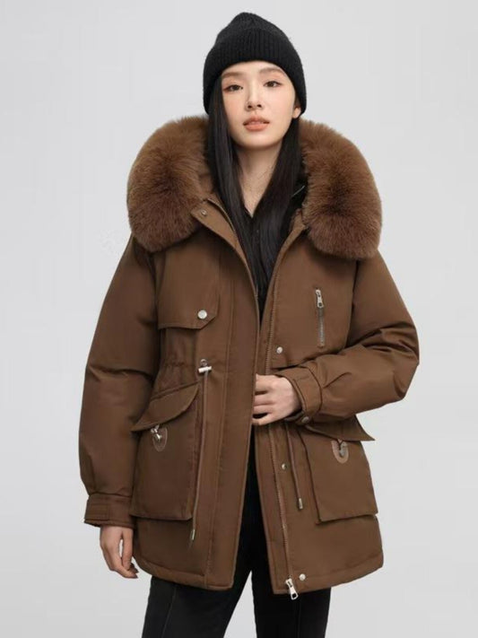 Fleece-lined and thickened jacket/cotton coat