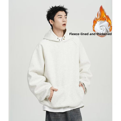 Fleece Lined Button Up Hoodie