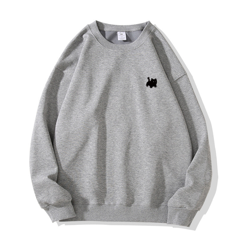Fleece-Lined Cartoon Print Womens Sweatshirt