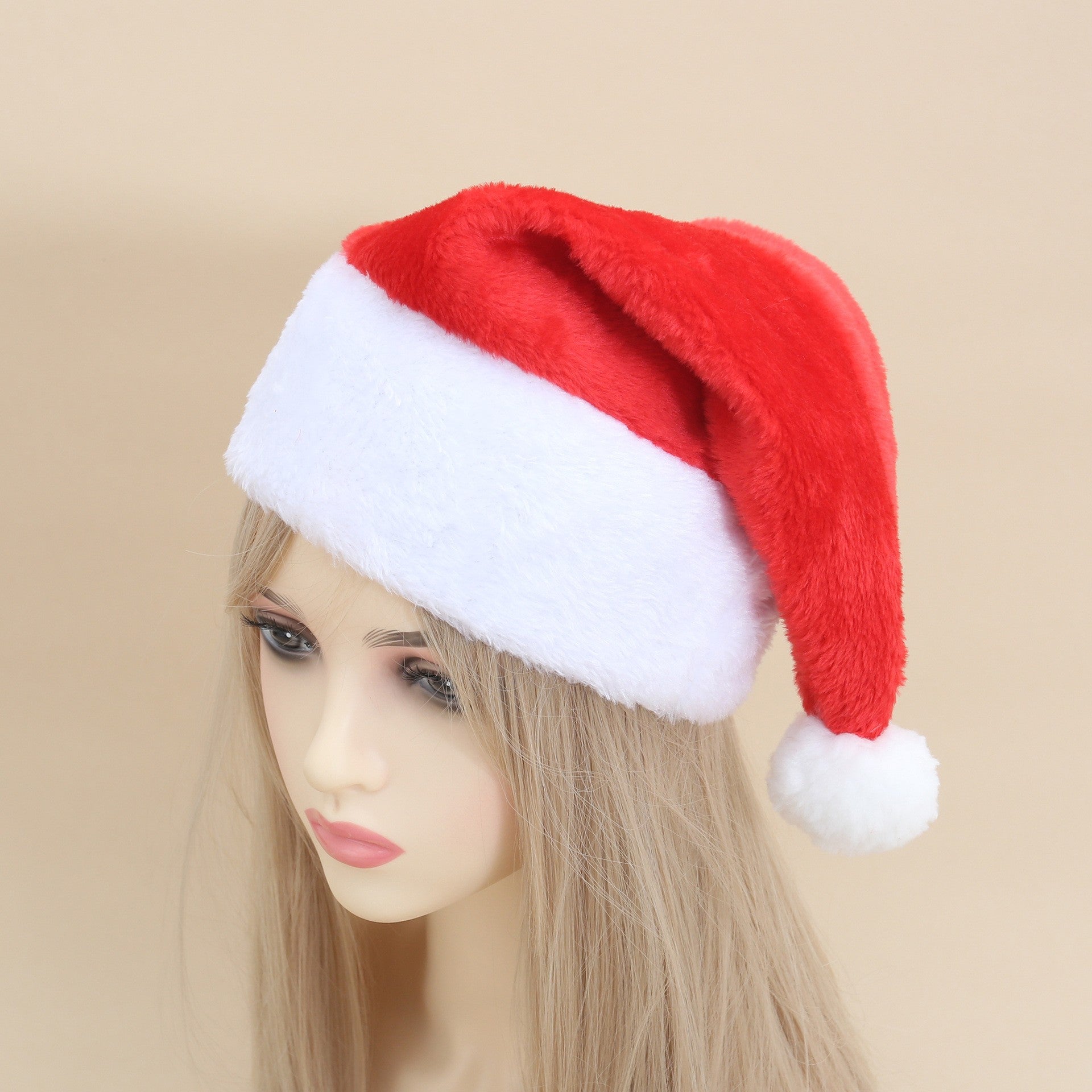 Fleece-Lined Christmas Hat for Adults and Kids