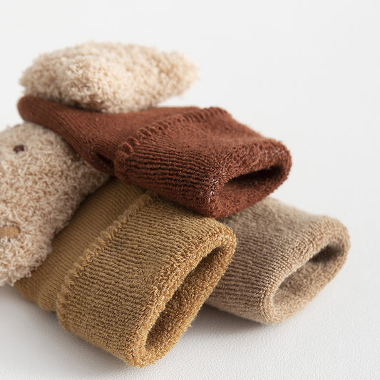 Fleece-Lined Cotton Baby Socks