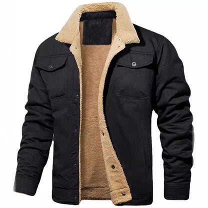 Fleece-lined cotton jacket outerwear