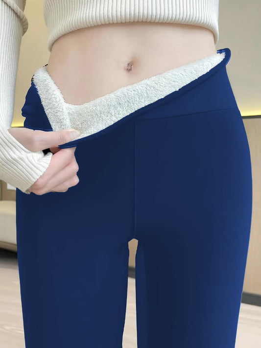 Fleece-Lined Elastic Warm Leggings