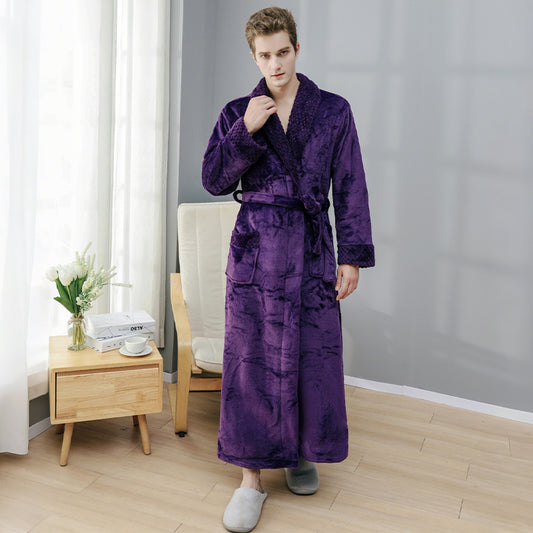 Fleece Lined Flannel Robe