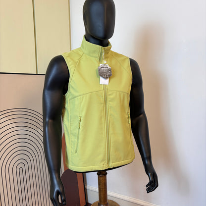 Fleece-lined high collar vest