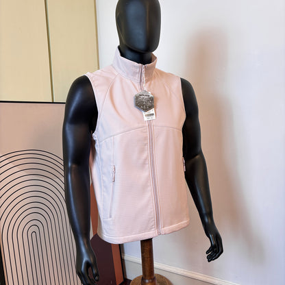 Fleece-lined high collar vest