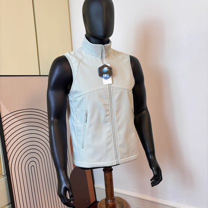 Fleece-lined high collar vest