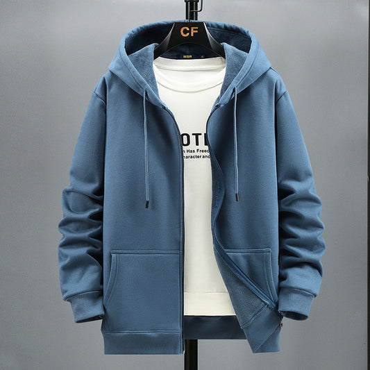 Fleece Lined Hooded Cardigan for Men