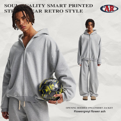Fleece Lined Hooded Mens Sweatshirt