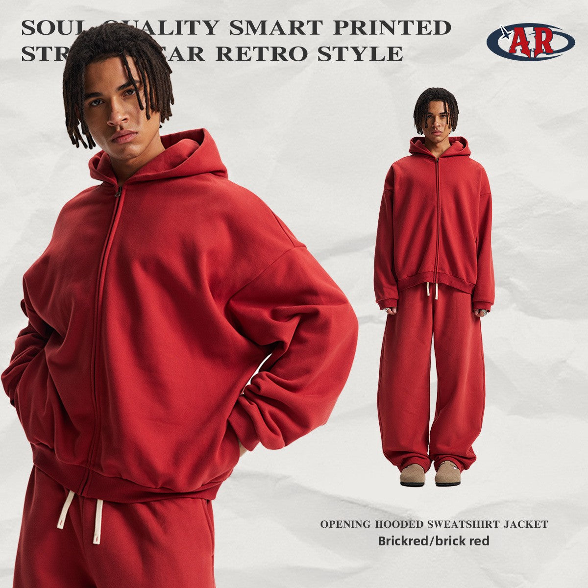Fleece Lined Hooded Mens Sweatshirt