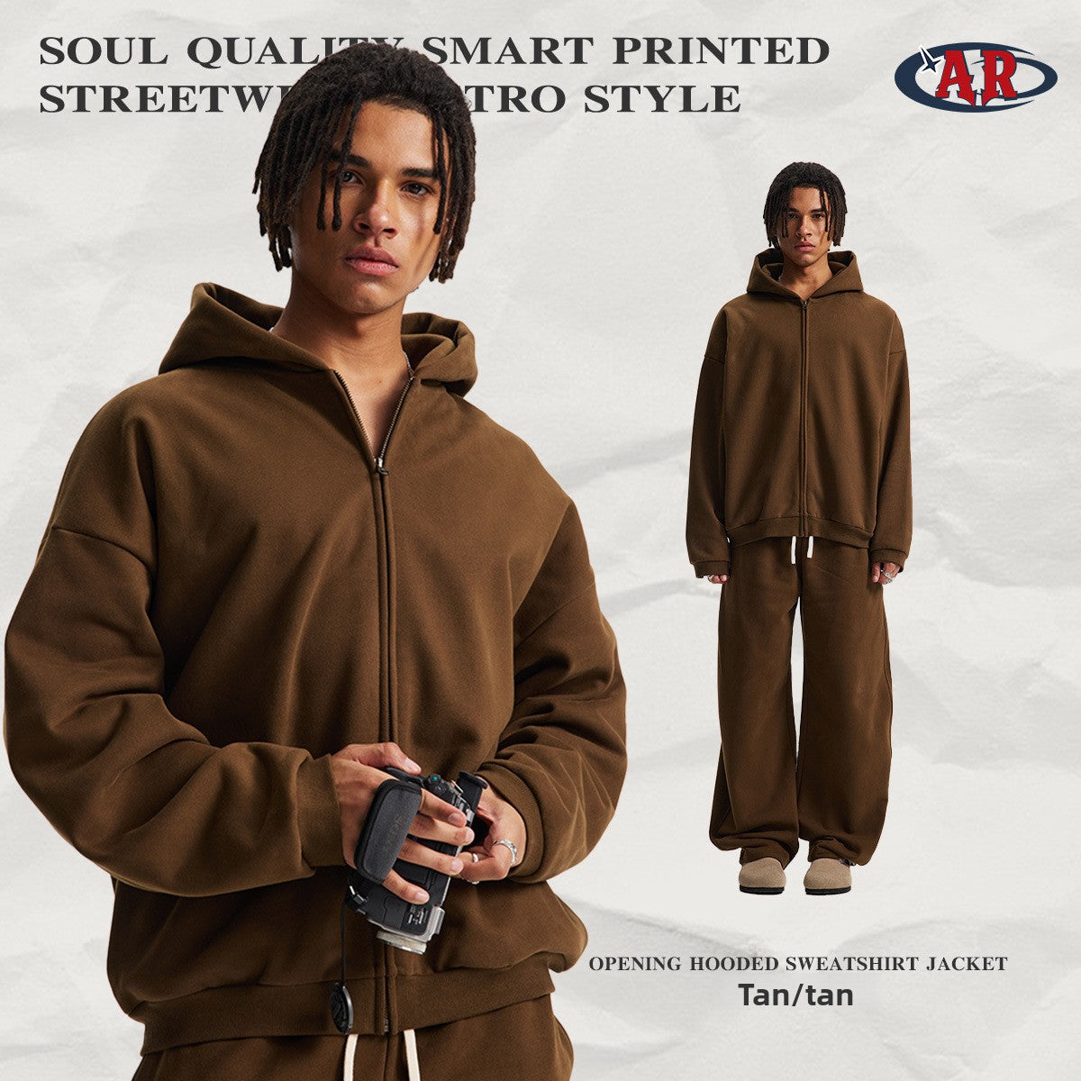 Fleece Lined Hooded Mens Sweatshirt