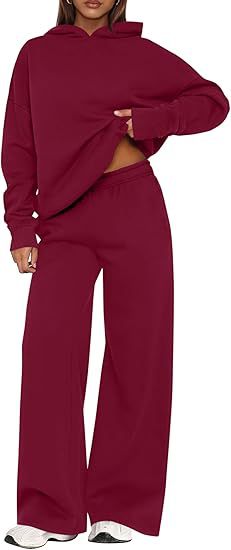 Fleece Lined Hooded Sweatshirt and Sweatpants Set
