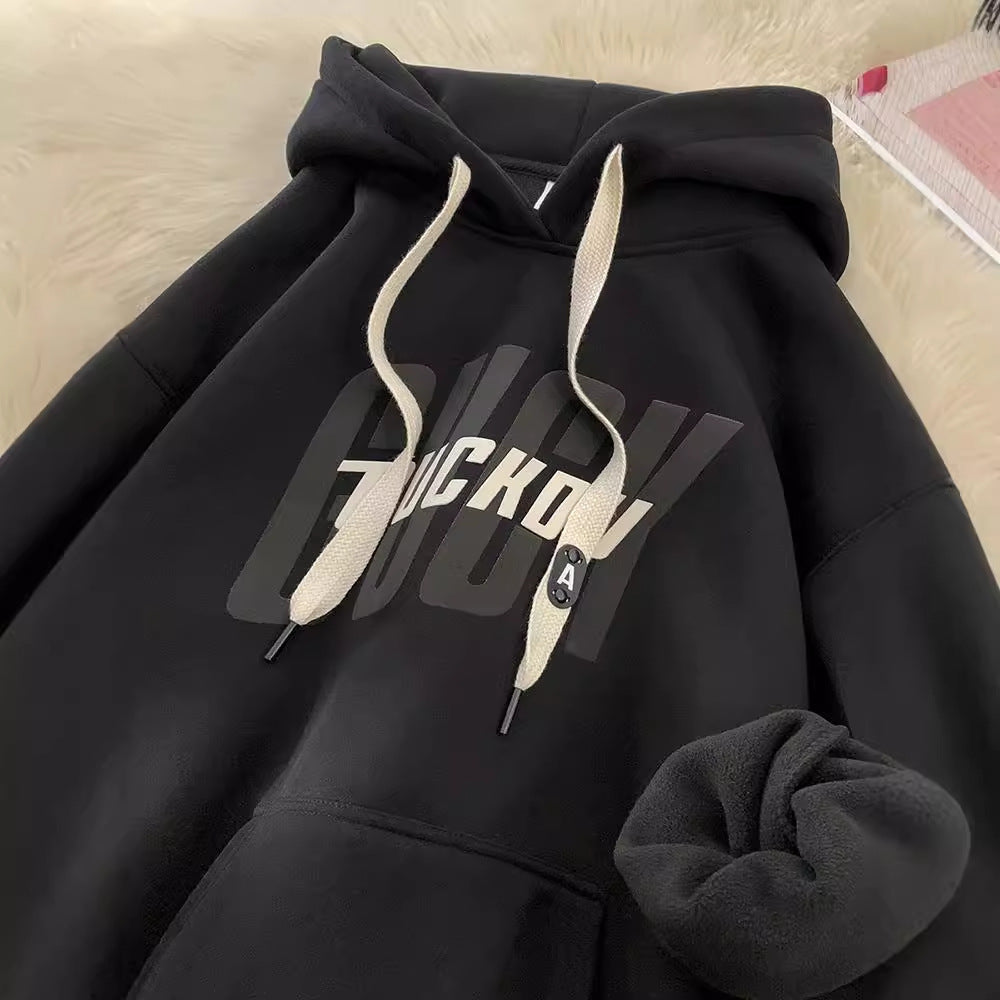 Fleece-lined hoodie jacket