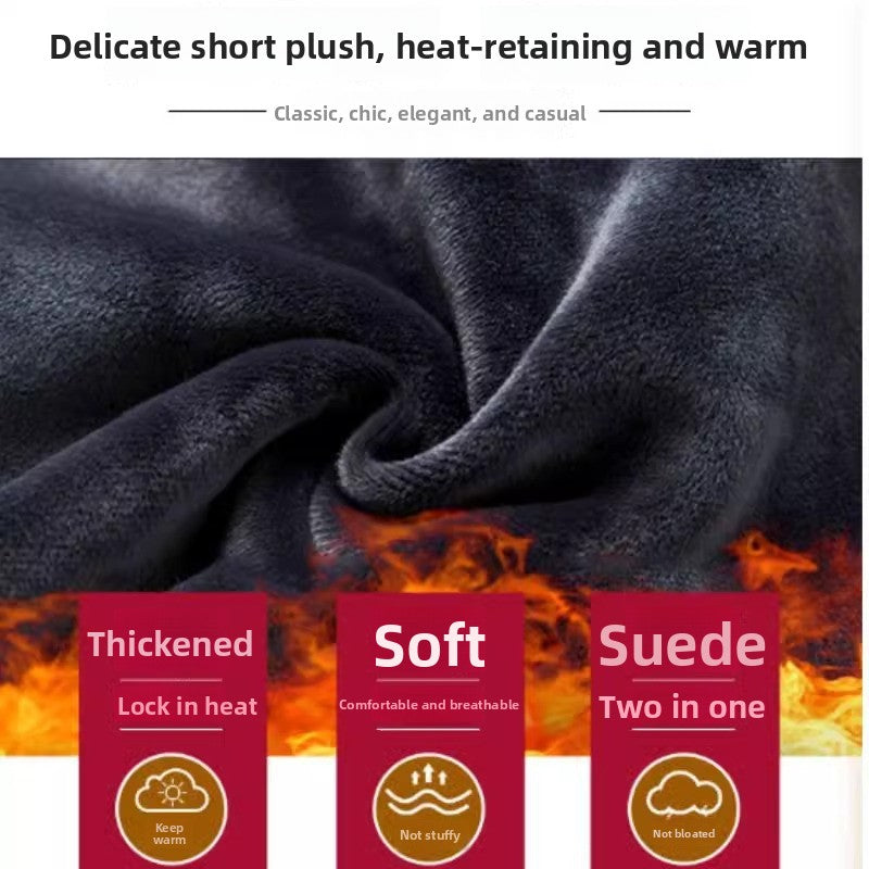Fleece-Lined Knit Sweater for Men