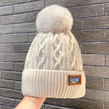 Fleece-Lined Knitted Wool Hat
