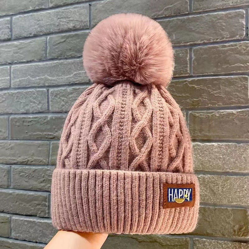 Fleece-Lined Knitted Wool Hat