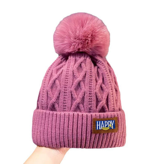 Fleece-Lined Knitted Wool Hat