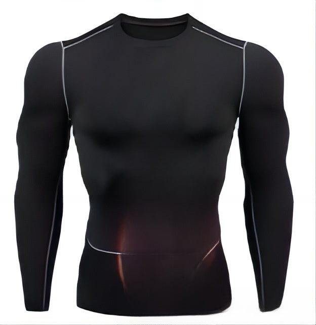 Fleece-lined long-sleeve T-shirt