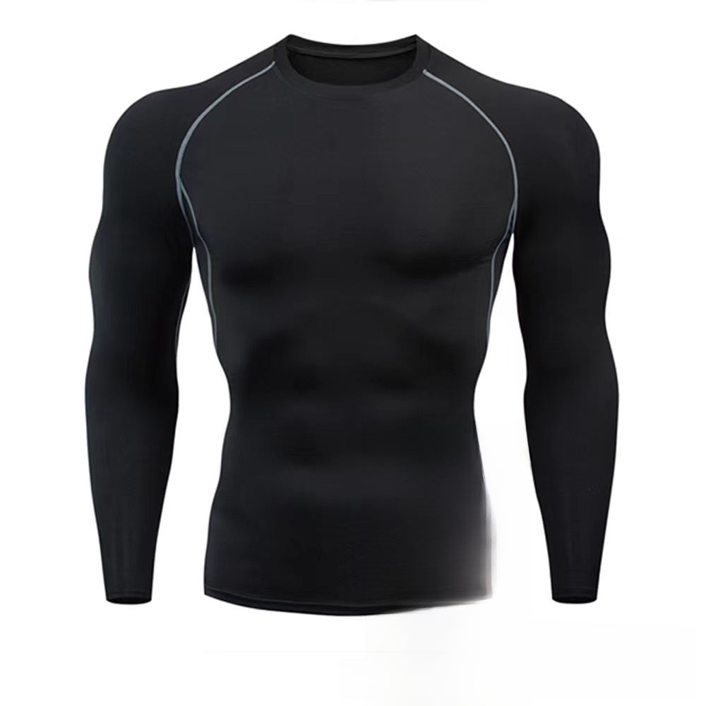 Fleece-lined long-sleeve T-shirt