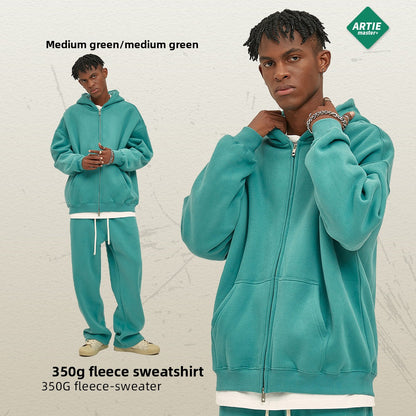 Fleece-Lined Men's Hooded Sweatshirt