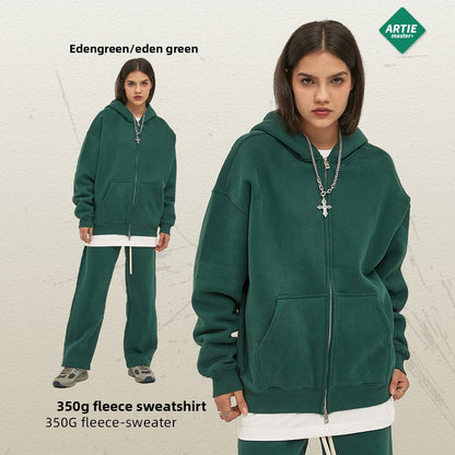Fleece-Lined Men's Hooded Sweatshirt