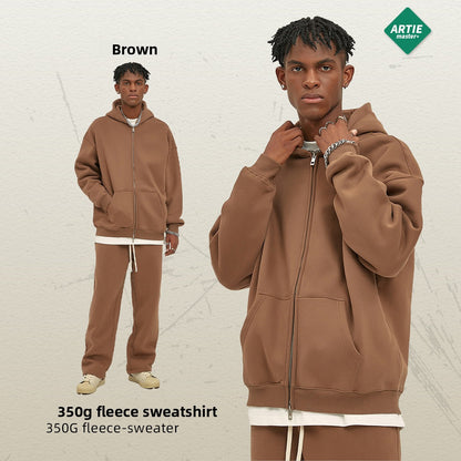 Fleece-Lined Men's Hooded Sweatshirt