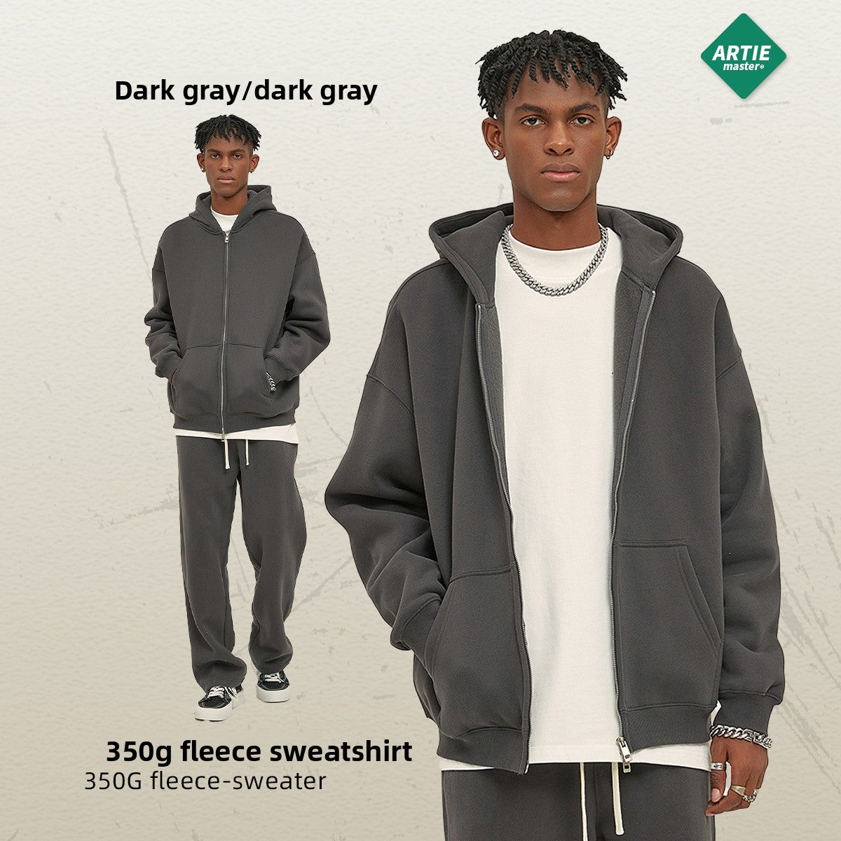 Fleece-Lined Men's Hooded Sweatshirt