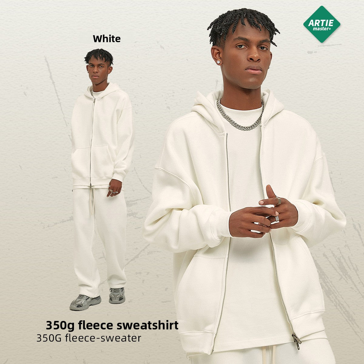 Fleece-Lined Men's Hooded Sweatshirt