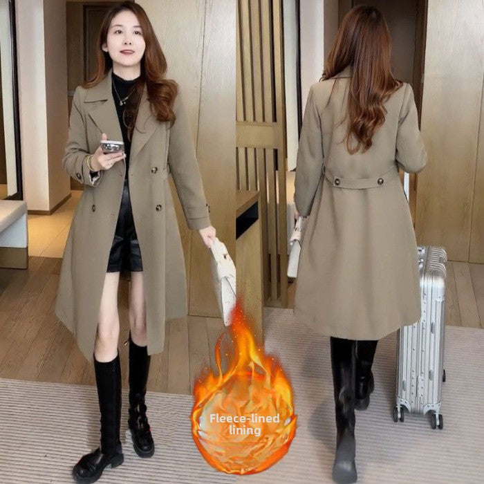 Fleece-lined padded windbreaker coat