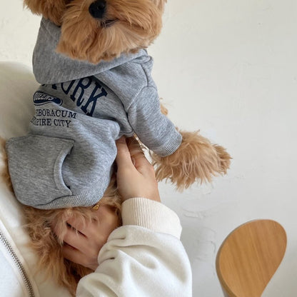 Fleece-Lined Pet Sweatshirt for Small Dogs and Cats