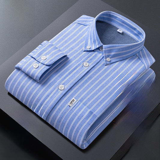 Fleece-Lined Shirt for Men, Long Sleeve