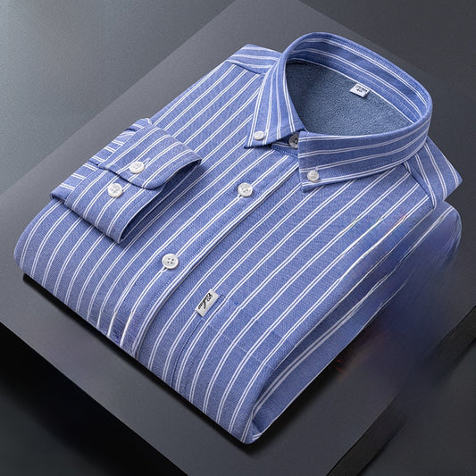 Fleece-Lined Shirt for Men, Long Sleeve
