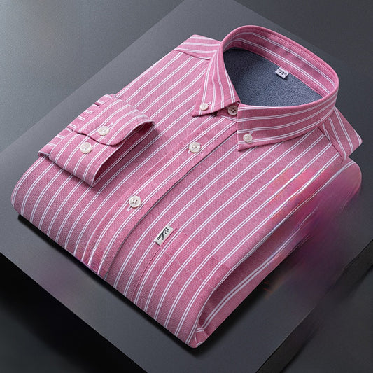Fleece-Lined Shirt for Men, Long Sleeve