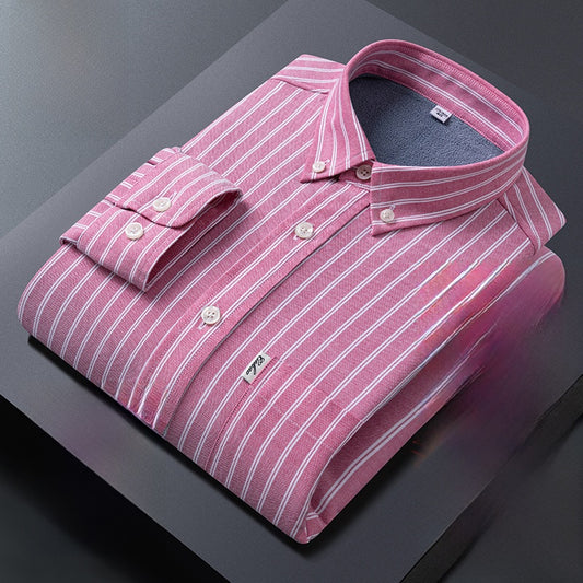 Fleece-Lined Shirt for Men, Long Sleeve