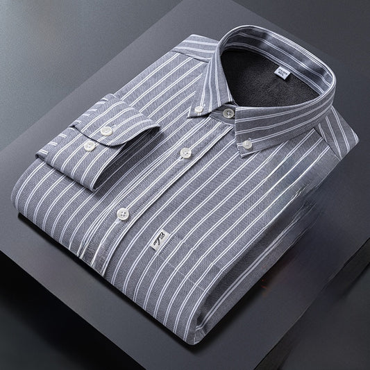 Fleece-Lined Shirt for Men, Long Sleeve