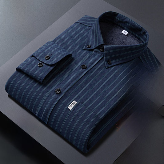 Fleece-Lined Shirt for Men, Long Sleeve