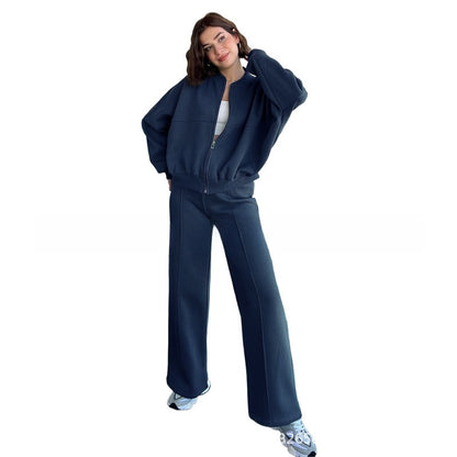 Fleece-Lined Sweater Two-Piece Set