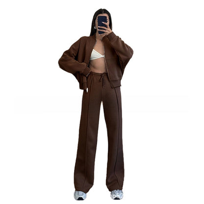 Fleece-Lined Sweater Two-Piece Set