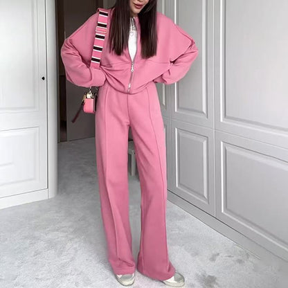 Fleece-Lined Sweater Two-Piece Set