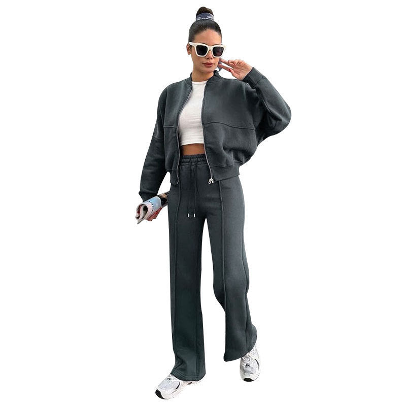 Fleece-Lined Sweater Two-Piece Set