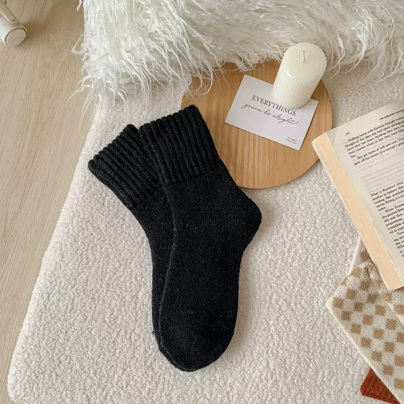 Fleece Lined Terry Mid-Calf Socks