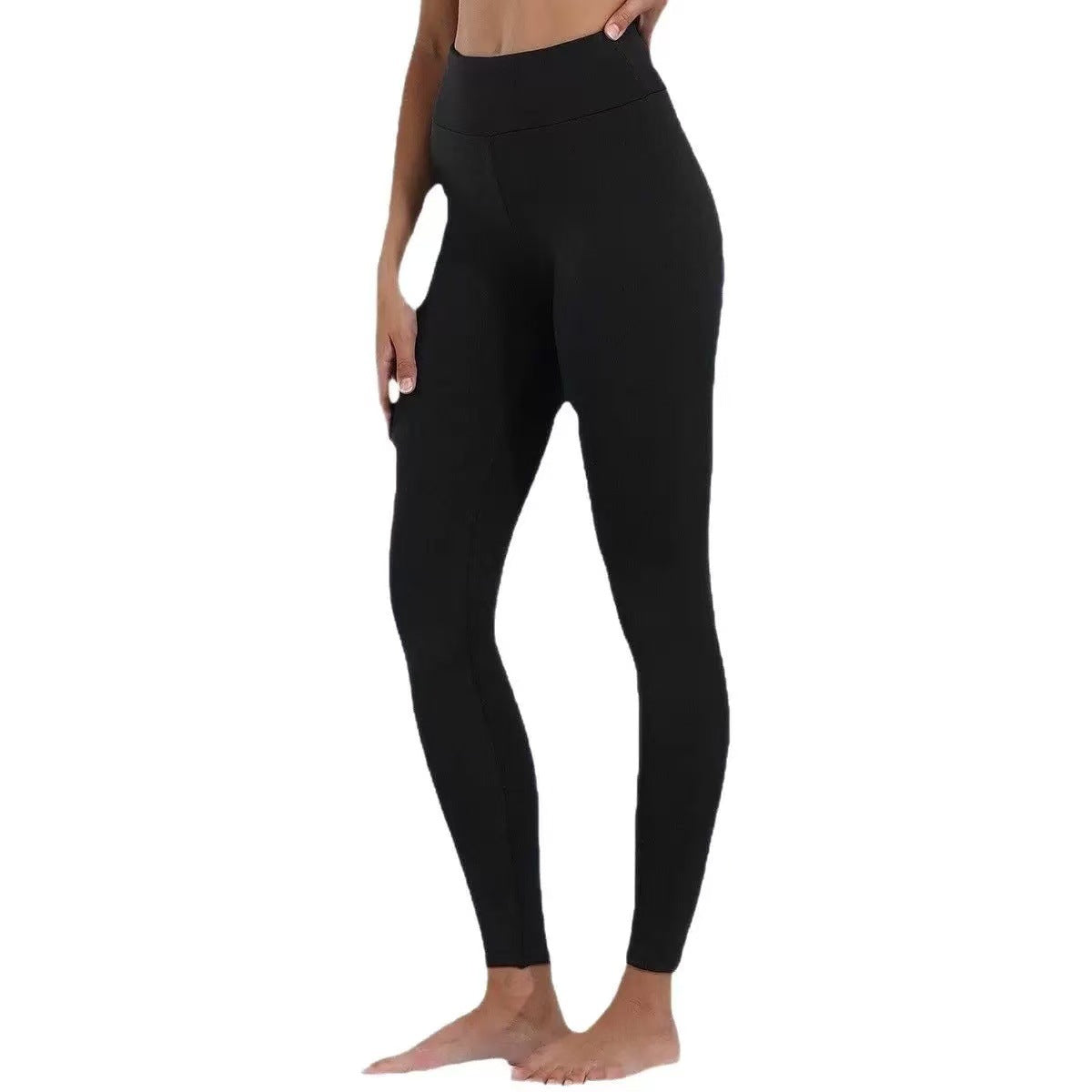 Fleece Lined Thermal Leggings Women Elastic Winter Pants
