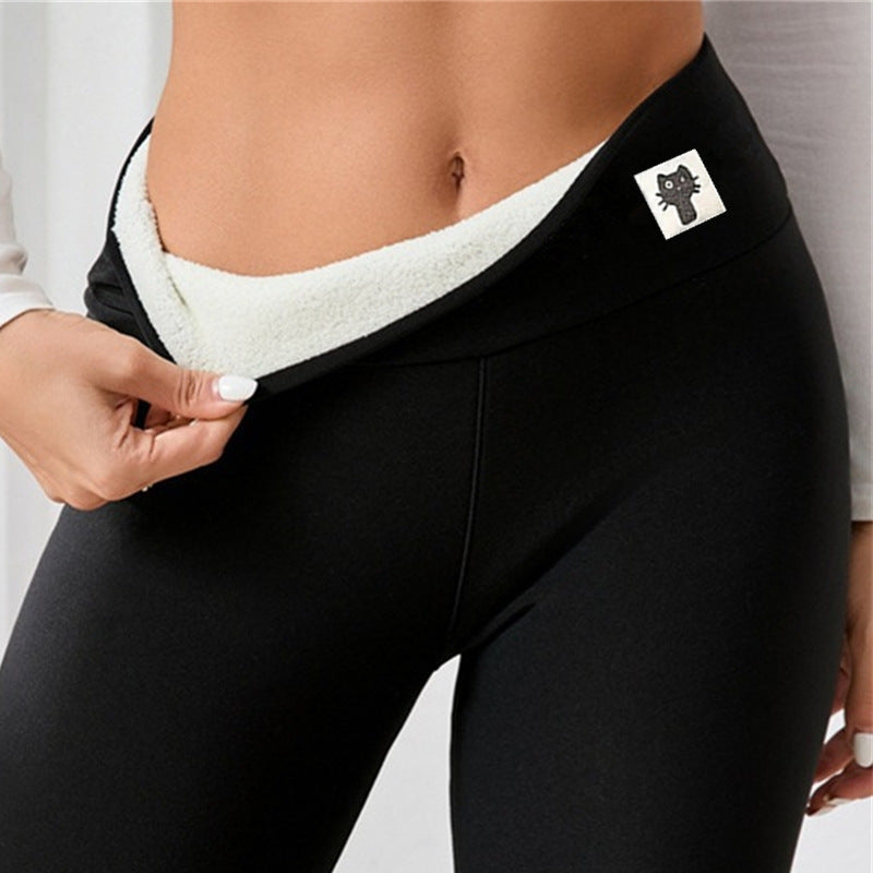 Fleece-Lined Thickened Winter Leggings