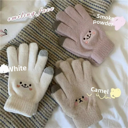 Fleece-Lined Touch Screen Knitted Winter Gloves