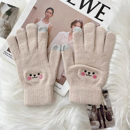 Fleece-Lined Touch Screen Knitted Winter Gloves